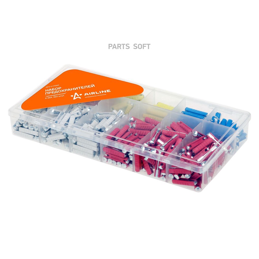 Предохранители цилиндрические для а/м ВАЗ 2101/08 AIRLINE 360 шт., 5-30А в коробке - AIRLINE None None